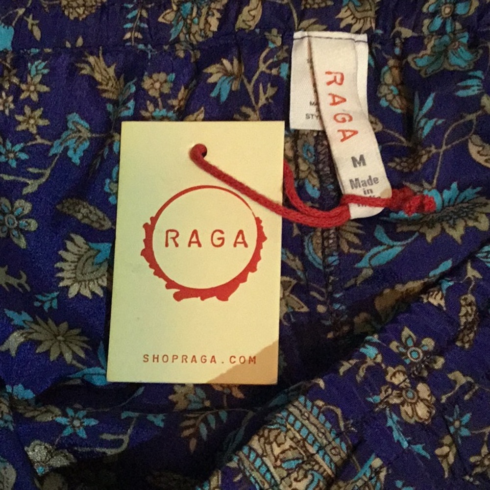 RAGA 🆕 Anthropology floral print shorts w/elastic waist,tightening cord, M - Picture 6 of 12